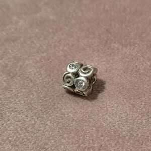 Pandora CZ Elegant Silver Swirl Charm